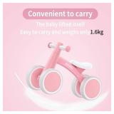 SEREED Baby Balance Bike for 1 Year Old Boys Girls 12-24 Month Toddler Balance Bike, 4 Wheels Toddler First Bike, First Birthday Gifts