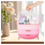 Teen Girls Gift Makeup Organizer,Skincare Organizer Jewelry Storage,Cosmetics Storage and Display Case,Make Up Holders and Organizers for Countertop,Bathroom Organizer (Triple Pink)