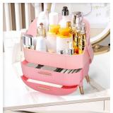 Teen Girls Gift Makeup Organizer,Skincare Organizer Jewelry Storage,Cosmetics Storage and Display Case,Make Up Holders and Organizers for Countertop,Bathroom Organizer (Triple Pink)