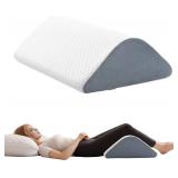 Knee Wedge Pillow for Post-Surgery Recovery-Leg Elevation Support for Sleep Position, Alleviating Lower Back & Hip Pain Enhancing Circulation in Ankles Legs Triangle Pillow with Removable Cover