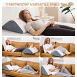 Knee Wedge Pillow for Post-Surgery Recovery-Leg Elevation Support for Sleep Position, Alleviating Lower Back & Hip Pain Enhancing Circulation in Ankles Legs Triangle Pillow with Removable Cover