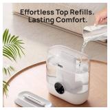 Dreo 6L Top Fill Humidifiers for Bedroom, 60H Runtime, 28 dB Quiet Supersized Cool Mist Humidifiers for Large Room, Air Humidifier for Home, Baby, Plant, Indoor, Night Light, Ultrasonic