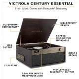 Retails for $171! Victrola Century Essential - 5-in-1 Vinyl Record Player & Music Center 3-Speed Turntable, CD Player, VINYLSTREAM, Bluetooth & 3.5mm Aux, Record Player with Speakers, Mid Century Desi