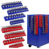 HORUSDY 8-Piece Magnetic Socket Organizer Set, Magnet Socket Holder, 1/4", 3/8", 1/2" Socket Holds 199 Pieces Magnetic Trays. (8-Piece Organizer Set)