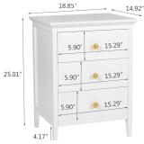 YIGOBUY 3 Drawer Nightstand White Side Table 19" Bedroom Night Stands End Table for Living Room Bedroom with Storage 1 Set Furniture | Bedroom, Living Room, Bedroom, Storage, Furniture