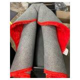 Soft Fluffy Round Area Rug, Cozy Plush Shaggy Circle Carpet for Living Room Bedroom Home D cor Red 5.9 Feet