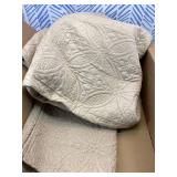 Chezmoi Collection Austin 3-Piece Oversized Bedspread Coverlet Set (Queen, Ivory)