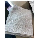 Chezmoi Collection Austin 3-Piece Oversized Bedspread Coverlet Set (Queen, Ivory)