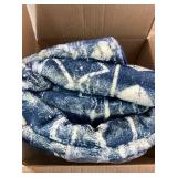 Wonnitar Moroccan Washable Area Rug 4x6, Blue Rugs for Living Room, Non-Slip Boho Bedroom Throw Mat, Non-Shedding Large Geometric Low Pile Floor Carpet for Home Office Mudroom Kitchen (Blue,4