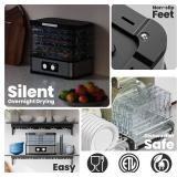 Food Dehydrator Machine for Jerky, 5 Stackable BPA-Free Trays with Temperature Control, 250W Small Dehydrator for Fruit, Beef and Deer Jerky, Mushroom, Herbs, Recipe Included, 72H Max