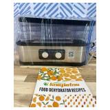 Food Dehydrator Machine for Jerky, 5 Stackable BPA-Free Trays with Temperature Control, 250W Small Dehydrator for Fruit, Beef and Deer Jerky, Mushroom, Herbs, Recipe Included, 72H Max