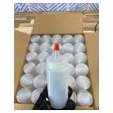 Squeeze Bottle, Shekure 30Pcs 4 Oz Premium Food Grade Plastic Bottles with Squeeze Top Caps Include 2 Labels and 1 Pen for Icing Cookie Decorating Sauces Condiments Arts Crafts BPA Free