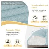 Non Slip Chair Cushions for Dining Chairs Set of 4 Kitchen Chair Cushions 18"x18"x3" Turfted Chair Pads Comfortable and Soft Seat Cushion with Ties, Aqua Blue