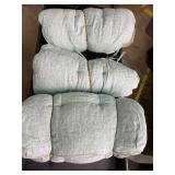 Non Slip Chair Cushions for Dining Chairs Set of 4 Kitchen Chair Cushions 18"x18"x3" Turfted Chair Pads Comfortable and Soft Seat Cushion with Ties, Aqua Blue