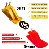 Tractor Bucket Protector,Double Lock Nuts and Bolts Anti-Slip Protector,2 Ski Side Protector,for Snow and Gravel Remova Yellow