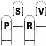 Soaoo Dressage Letters Arena Markers Dressage Equipment for Equestrian Athletes and Events, Black