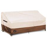 3-Seater Outdoor Furniture Covers Waterproof,76"Wx32"Dx31"H Inches Outdoor Couch Cover, Heavy Duty Patio Furniture Covers,Beige&Brown