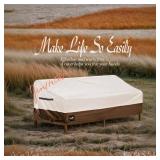 3-Seater Outdoor Furniture Covers Waterproof,76"Wx32"Dx31"H Inches Outdoor Couch Cover, Heavy Duty Patio Furniture Covers,Beige&Brown