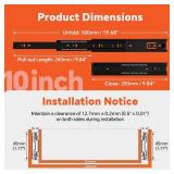 ToBeGreat 1 Pair Side Mount Drawer Slides Rails 10 Inch 100 LB Load Capacity, Full Extension Ball Bearing Metal Replacement Dresser Runners Cabinet Trash Can Slider Kitchen Glides (Black,254mm)