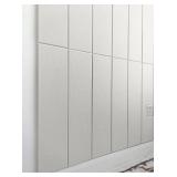 Shiplap Felt Wall Panels for Interior Wall Decor, Accent Wall Paneling for Bedroom Living Room & Office, Peel and Stick, Sound Absorbing 24 Pack Felt Wall Tiles with Adhesive - Warm White