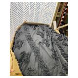 Bedsure Tufted Boho Comforter Set Queen Size - Black Boho Bed Set, GentleSoft 3 Pieces Farmhouse Shabby Chic Embroidery Bedding, Gifts for Woman, Soft Jacquard Queen Comforter for All Seasons