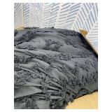 Bedsure Tufted Boho Comforter Set Queen Size - Black Boho Bed Set, GentleSoft 3 Pieces Farmhouse Shabby Chic Embroidery Bedding, Gifts for Woman, Soft Jacquard Queen Comforter for All Seasons