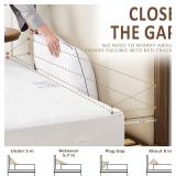 Homemate Twin Size 39"x10"x6" Bed Wedge Pillow Stopper - Bed Gap Filler(0-8") - Headboard Pillow - Triangle Bloster Pillow Wedges - White