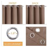 RYB HOME 3-in-1 Soundproof - Blackout - Thermal Insulation Living Room Divider Curtains, Large Bay Window Curtains for Bedroom Theatre Office Backdrop, Mocha, W 62 x L 95 inches, 2 Panels