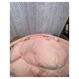 ANGELBLISS 5 in 1 Baby Play Gym Mat, Reversible Tummy Time Mat with 5 Sensory Toys for Stage-Based Developmental, Thick & Large Baby Activity Center from Newborn to Toddler (Pink)