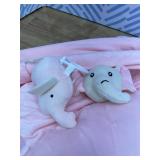 ANGELBLISS 5 in 1 Baby Play Gym Mat, Reversible Tummy Time Mat with 5 Sensory Toys for Stage-Based Developmental, Thick & Large Baby Activity Center from Newborn to Toddler (Pink)