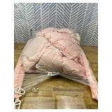 ANGELBLISS 5 in 1 Baby Play Gym Mat, Reversible Tummy Time Mat with 5 Sensory Toys for Stage-Based Developmental, Thick & Large Baby Activity Center from Newborn to Toddler (Pink)