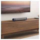 SOULION R30 Computer Speakers, USB Powered PC Speaker, Colorful LED Lights with Switch Button, 3.5mm Aux Surround Soundbar for Desktop Laptop Monitor Office Work Music Gray