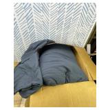 WRENSONGE King Size Comforter Set - 3 Pieces Blue Grey Comforter Prewashed Soft Lightweight for All Seasons,Fluffy Down Alternative Comforter King Size with 2 Pillow Shams