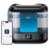 Dreo Smart Humidifiers for Bedroom, Top Fill 4L Supersized Humidifier Large Room with 28 dB, 36H Runtime, Touch/APP/Voice Control, Nightlight, Cool Mist Humidifiers for Baby, Plants, Indoor, Black