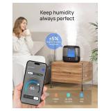 Dreo Smart Humidifiers for Bedroom, Top Fill 4L Supersized Humidifier Large Room with 28 dB, 36H Runtime, Touch/APP/Voice Control, Nightlight, Cool Mist Humidifiers for Baby, Plants, Indoor, Black