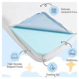 Trifold Portable Mini Cribe Mattress Pad Mattress Breathable Dual Side Memory Foam Topper with Removable Cover