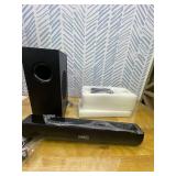Sound Bar Speakers Bluetooth Wireless, TV Speakers Sound Bar Subwoofer, Home Theater Surround Sound Bar HDMI(ARC) Optical AUX USB 2.1ch Home Audio Sound System TV PC Wall MountS, JetBlack