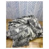 MYSKY HOME Sectional Couch Cover Deep Grey Abstract Geometric Sofa Covers for Sectional Sofa L Shape Chenille Couch Protector for Dogs Pets Couch Throw Cover Washable Durable for Home Decor, 71" X118"