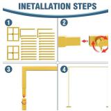 Wokceer 10x10 FT Backdrop Stand Heavy Duty Pipe and Drape Kit, Adjustable Gold Backdrop Stand for Wedding Birthday Party Photography Photo Booth Background Christmas Decoration