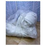 YoungsTex Ivory Linen Curtains 40 Inch Length, Rustic Short Semi Sheer Drapes Light Filtering with Rod Pocket Back Tab for Bathroom Living Room Window, 2 Panels, 42 X 40 Inch