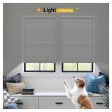Cordless Light Filtering Cellular Shades Blinds Single Cell Shades for Windows, 34" W by 64" H, White(Light Filtering)