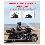Amazicha Black 4.5" Wave Windshield Windscreen Compatible for Harley Davidson Touring Electra Glide Street Glide 2014 2015 2016 2017 2018 2019 2020 2021 2022 2023