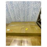 Retails for $173! Recliner Table, Over The Bed Table with Wheels, Adjustable Width & Height, with Split-Tilt Design & 4 Caster Wheels with Brakes (White Base & Wood Grain Tabletop)