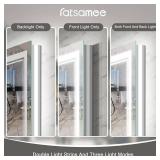28x36 Inch Led Mirror for Bathroom with Front Light and Backlit, Bathroom Mirror with Led Lights, Vanity Mirror with Lights for Wall, Anti-Fog, Dimmable, Memory Function, Tempered Glass