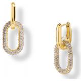 OZEL 14K Gold & Silver Plated Paperclip Chain Earrings with Cubic Zirconia Dangle, Hoop, Huggie, Stud Styles Women s Fashion Jewelry Gift