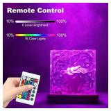 Ocean Wave Projector Light - 16-Color Luminorthe Cube Lamp with Remote, 3D Holographic Water Ripple Romantic Ambient Lighting for Child