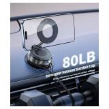 Magnetic Phone Holder for Car,Magnetic Phone Holder with Suction Cup, Vacuum Car Mount for iPhone 17 16 Pro Max,Phone Holders for Your Car Magnetic