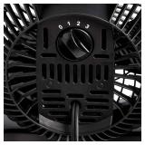Air Circulator Fan, Desk Fan for Bedroom, Home and Office, With 90-Degree Tilt Head, 3 Speed Settings, Lightweight (3 LBS), 35 Watts, Black, 11.1"W x 6.3"D x 10.9"H