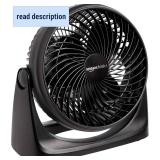 Air Circulator Fan, Desk Fan for Bedroom, Home and Office, With 90-Degree Tilt Head, 3 Speed Settings, Lightweight (3 LBS), 35 Watts, Black, 11.1"W x 6.3"D x 10.9"H