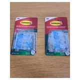 Command Outdoor Light Clips  Clear  Hang Lights 16 Clips and 20 Strips Holiday Decorations 2 Pack